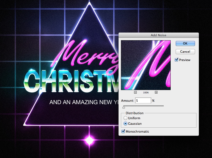 80s Christmas Artwork in Photoshop
